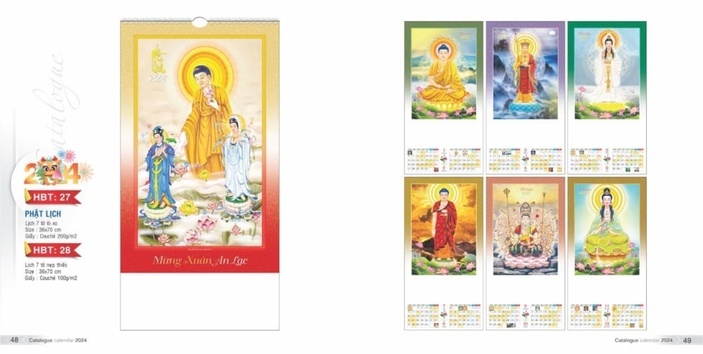 Những chủ đề thường sử dụng khi in lịch treo tường