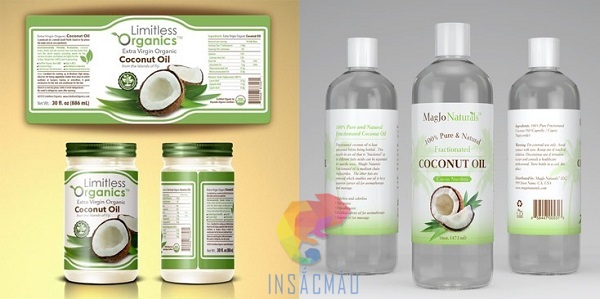 Mẫu tem dầu dừa thiết kế đẹp