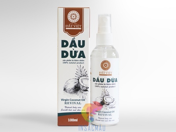 Mẫu tem dán chai dầu dừa