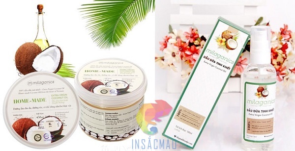 Mẫu tem dầu dừa dán nắp và thân hộp