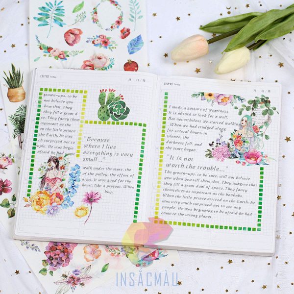 Top 100+ Mẫu Sticker Hoa Đẹp, Xinh Xắn Nhiều Màu Sắc - In Sắc Màu