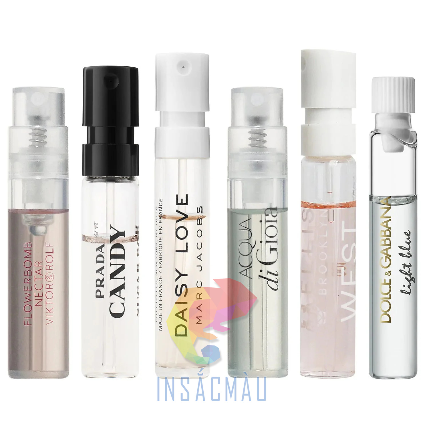 Mẫu tem decal trong dán nước hoa chiết