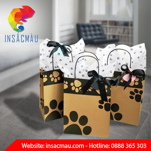In túi giấy kraft uy tín, giá rẻ, miễn phí thiết kế tại In Sắc Màu