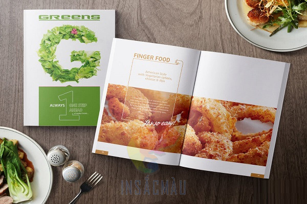 Mẫu catalogue ẩm thực thiết kế tối giản