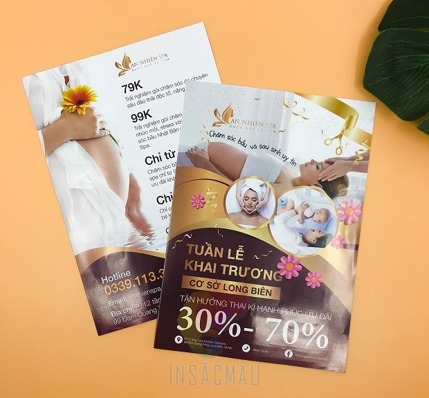 Mẫu tờ rơi giới thiệu ưu đãi giảm giá của Spa