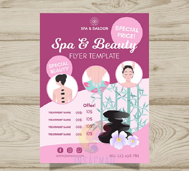 Mẫu tờ rơi quảng cáo spa
