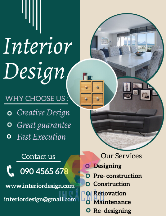 Mẫu tờ rơi nội thất chuyên nghiệp