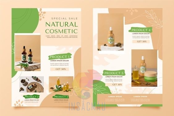 Mẫu tờ rơi mỹ phẩm tự nhiên