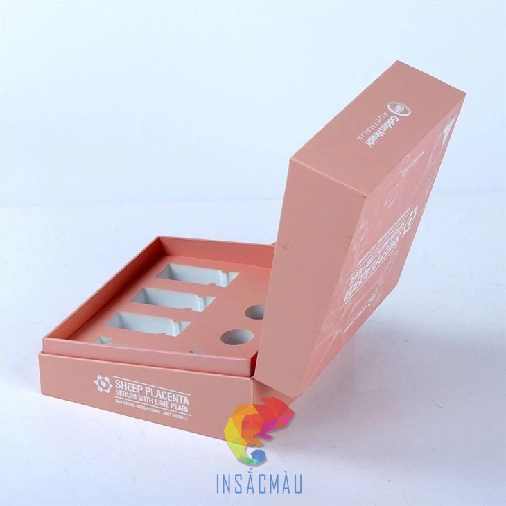 Mẫu hộp mỹ phẩm nắp lật