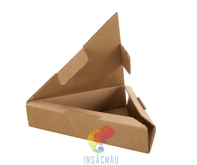 Mẫu hộp giấy carton đựng pizza hình tam giác