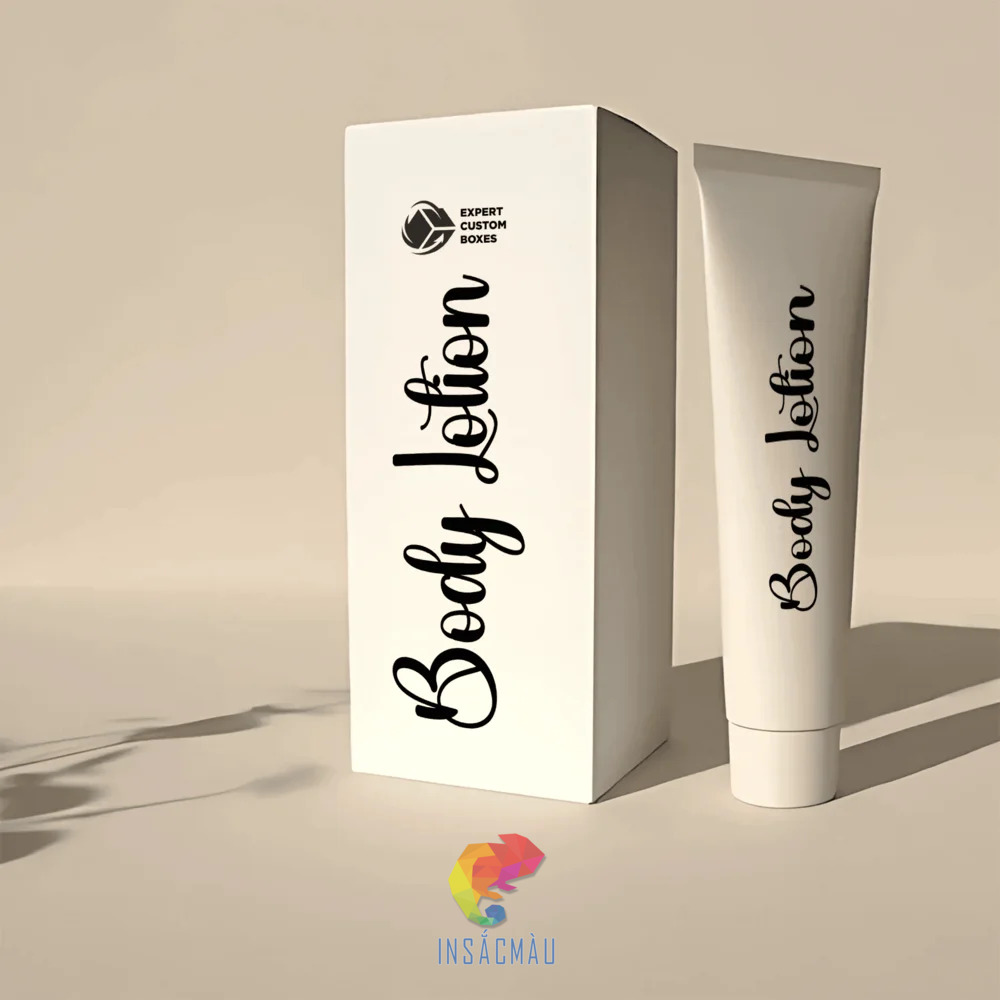 Mẫu hộp giấy đựng kem dưỡng body dạng tuýp