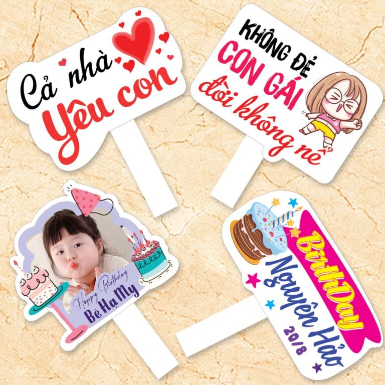 Top 30+ Mẫu Hashtag Cầm Tay Sinh Nhật, Thôi Nôi, Đầy Tháng Cute, Dễ Thương