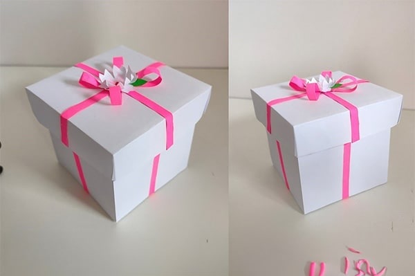 Cách làm hộp quà đơn giản bằng giấy A4 