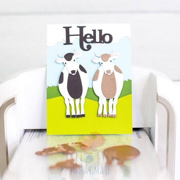 Mẫu die cut hình động vật cute