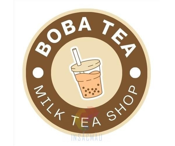 Mẫu logo trà sữa kiểu dáng bắt mắt