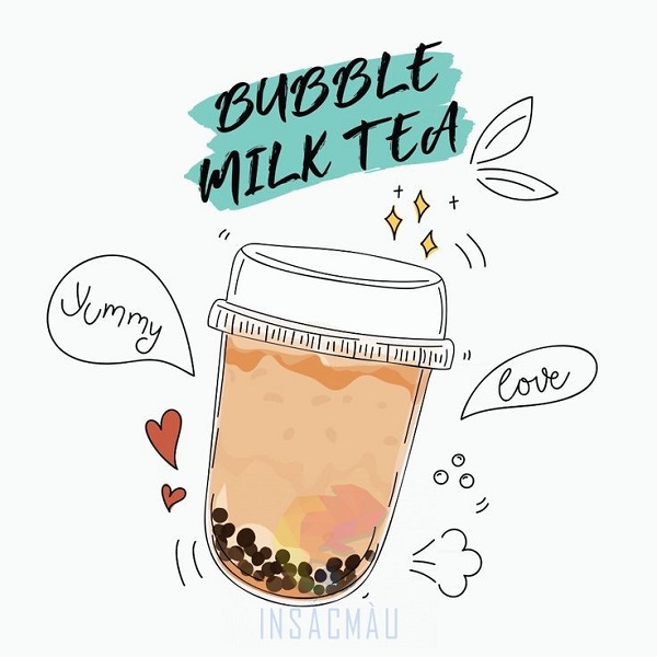 Mẫu logo trà sữa Bubble