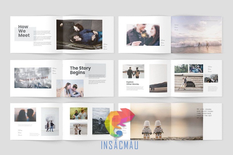 Mẫu photobook mở phẳng 180 độ