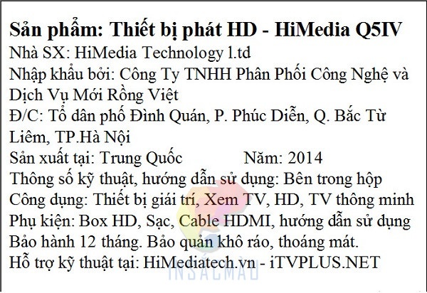 Tem nhãn phụ hàng điện tử nhập khẩu