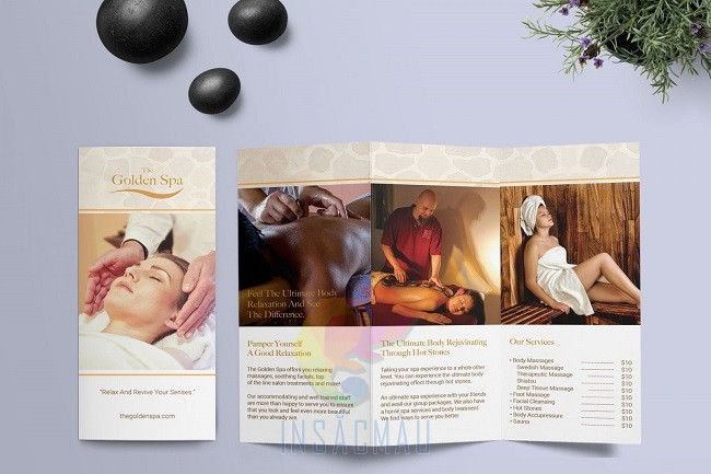 Mẫu pamphlet cho ngành Spa