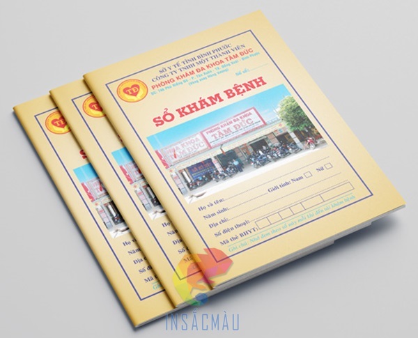 Mẫu sổ khám bệnh thiết kế nhiều màu sắc bắt mắt