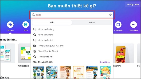 truy cập vào trang web Canva