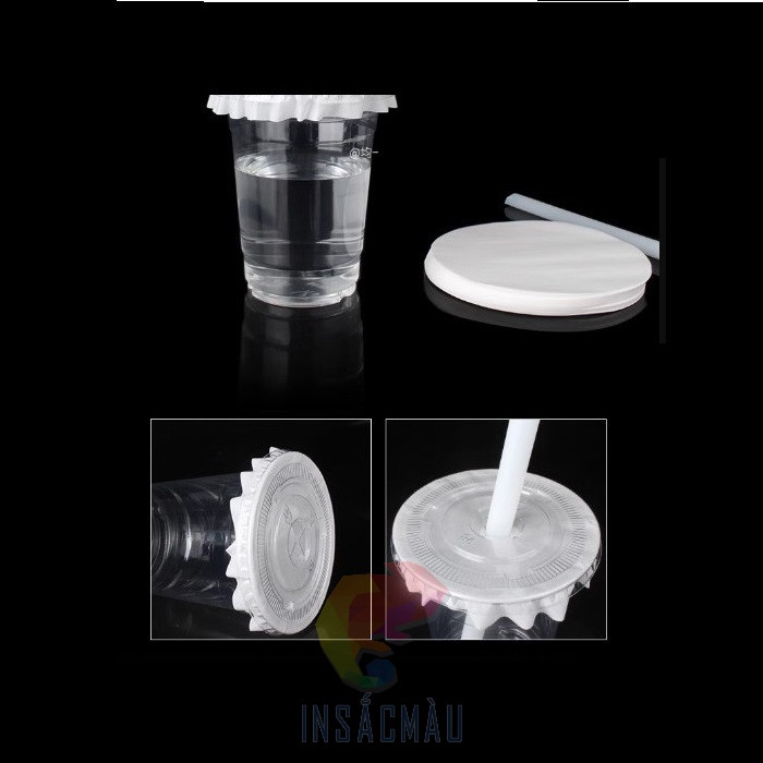 Mẫu giấy chống tràn ly nhựa đựng nước