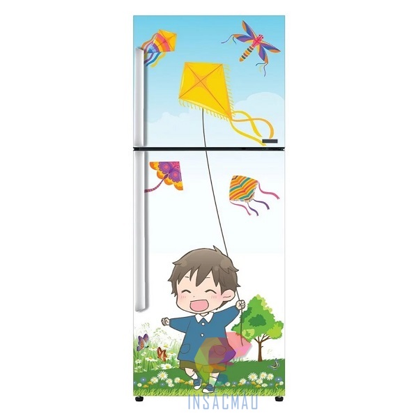 Mẫu tem dán tủ lạnh in hình ảnh hoạt hình đáng yêu