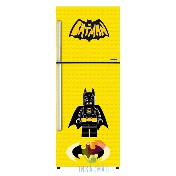 Mẫu tem dán tủ lạnh in hình Batman