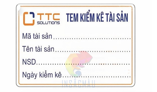 Mẫu tem kiểm kê tài sản cố định
