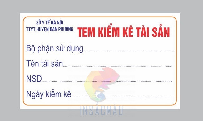 In tem kiểm kê tài sản cố định theo yêu cầu