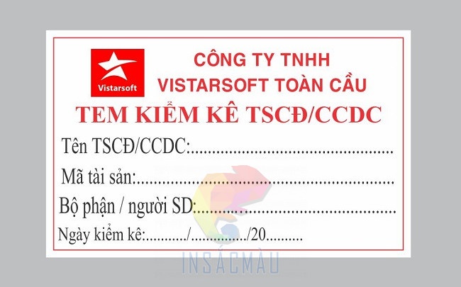 Tem Kiểm Kê Tài Sản 20 Các chất liệu in tem kiểm kê tài sản cố định thường dùng
