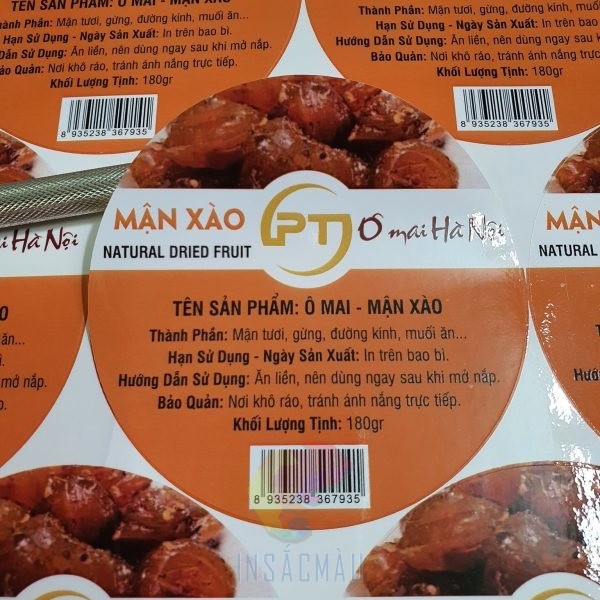 Mẫu tem ô mai mận sào