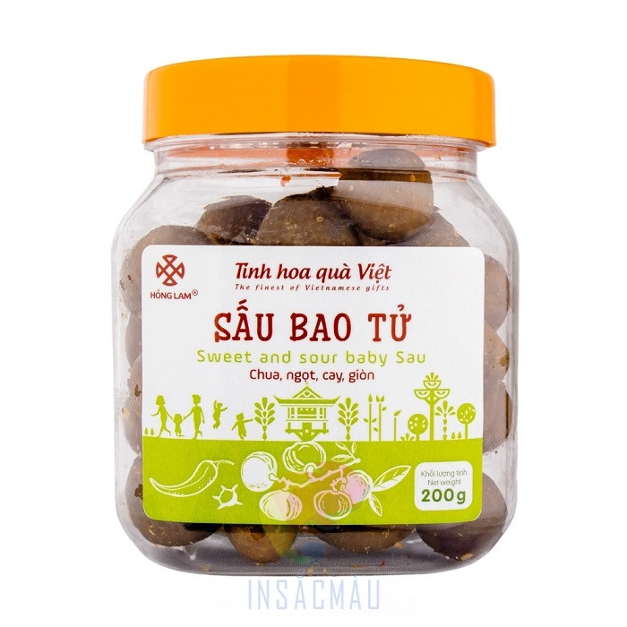 Mẫu tem ô mai dán thân hộp, hình chữ nhật