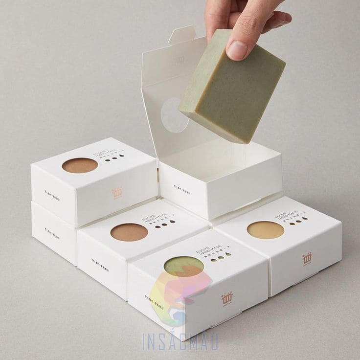 Mẫu hộp Ivory đựng xà phòng, có cửa sổ
