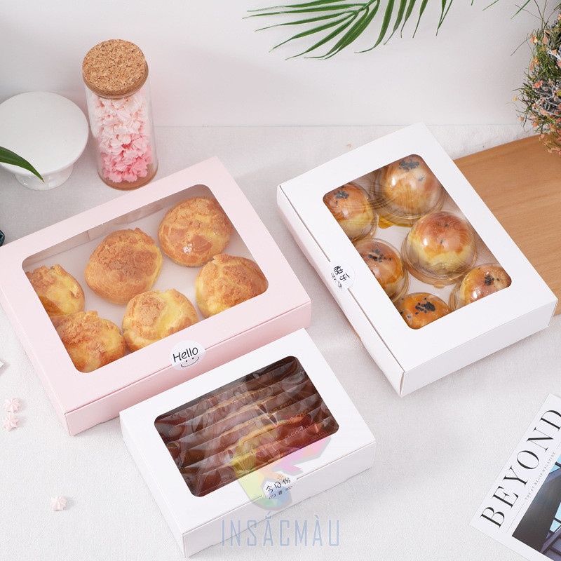 Mẫu hộp Ivory đựng bánh thiết kế đơn giản, bắt mắt