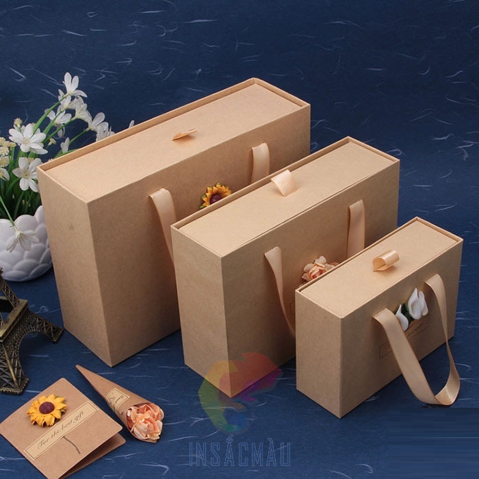 Hộp Carton Có Quai Xách 23 Hộp giấy carton có quai xách hai bên