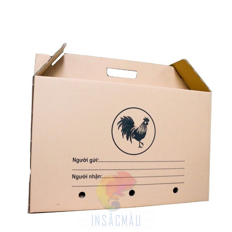 Hộp Carton Có Quai Xách 25 Thùng carton có tay cầm giữa kết hợp nắp gài