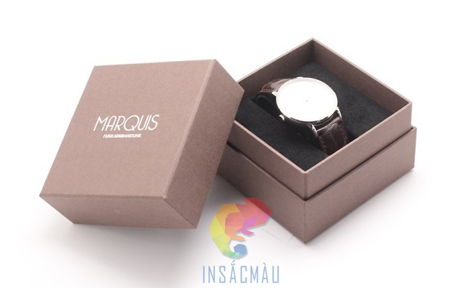 Mẫu hộp carton lạnh đựng đồng hồ kiểu nắp rời