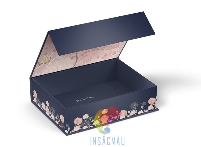 Mẫu hộp carton lạnh nắp gập sang trọng, họa tiết ấn tượng