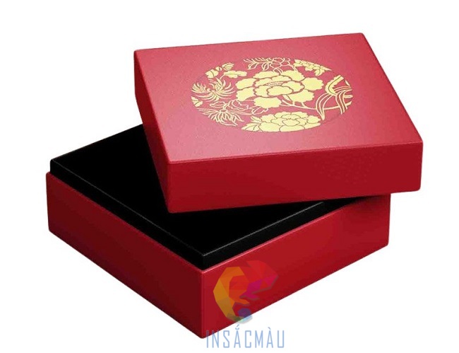 Mẫu hộp carton lạnh nắp âm dương tông đỏ bắt mắt