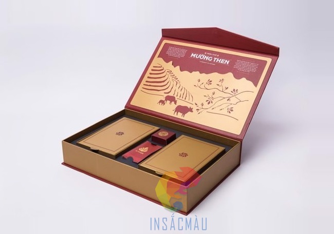 Mẫu hộp carton lạnh nắp nam châm, thiết kế sang trọng