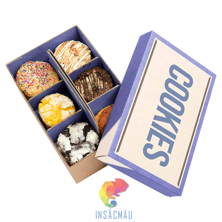 Hộp đựng bánh cookies chia ngăn