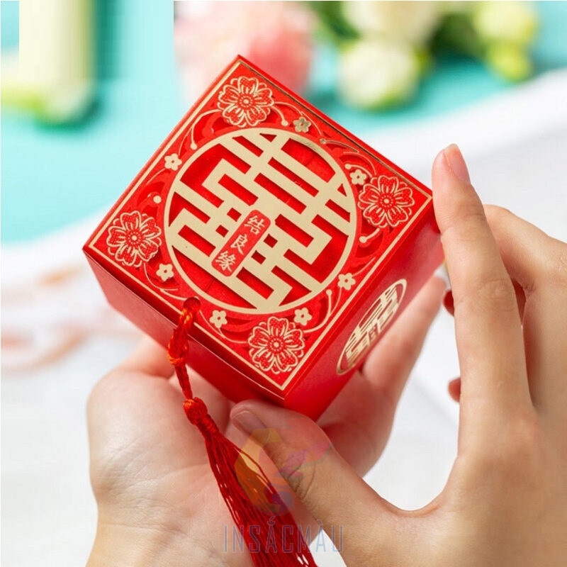 Hộp Đựng Bánh Phu Thê 33 In hộp giấy đựng bánh phu thê theo yêu cầu, chuyên nghiệp, giá rẻ tại In Sắc Màu