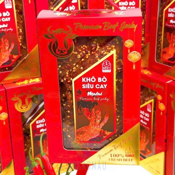 Hộp Đựng Khô Bò 37 In hộp đựng khô bò tại xưởng In Sắc Màu