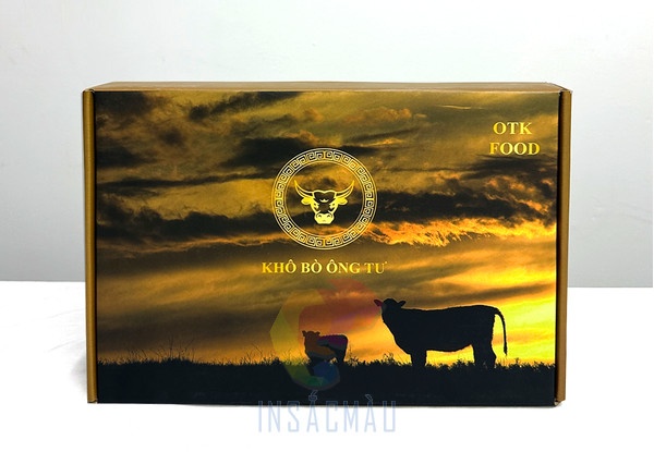 Mẫu hộp khô bò sang trọng, cao cấp