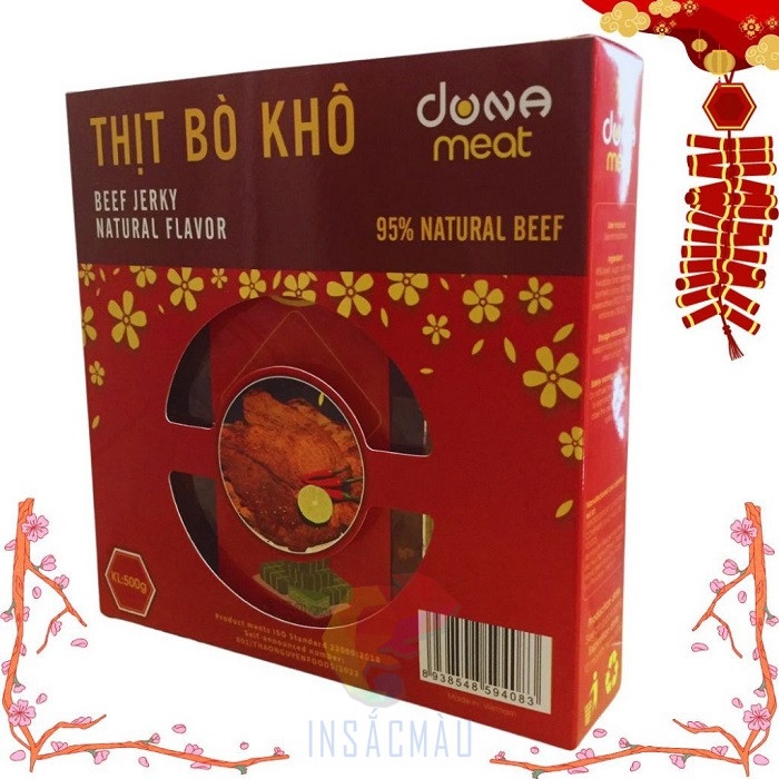 Hộp Đựng Khô Bò 23 Hộp giấy đựng bò khô có cửa sổ