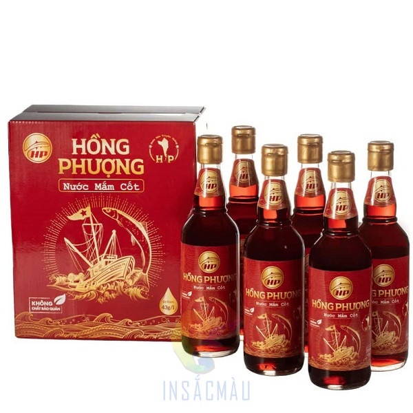 Mẫu hộp carton cao cấp đựng nước mắm cốt
