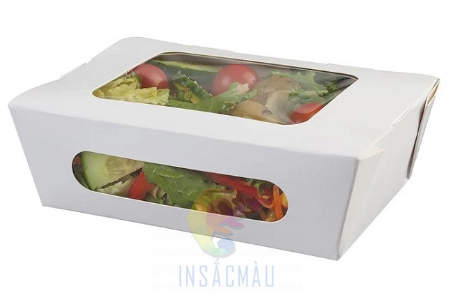 Mẫu hộp đựng salad bằng giấy Ivory
