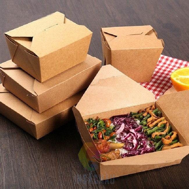 Mẫu hộp đựng salad bằng giấy Kraft