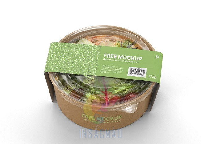 Tô giấy Kraft đựng salad